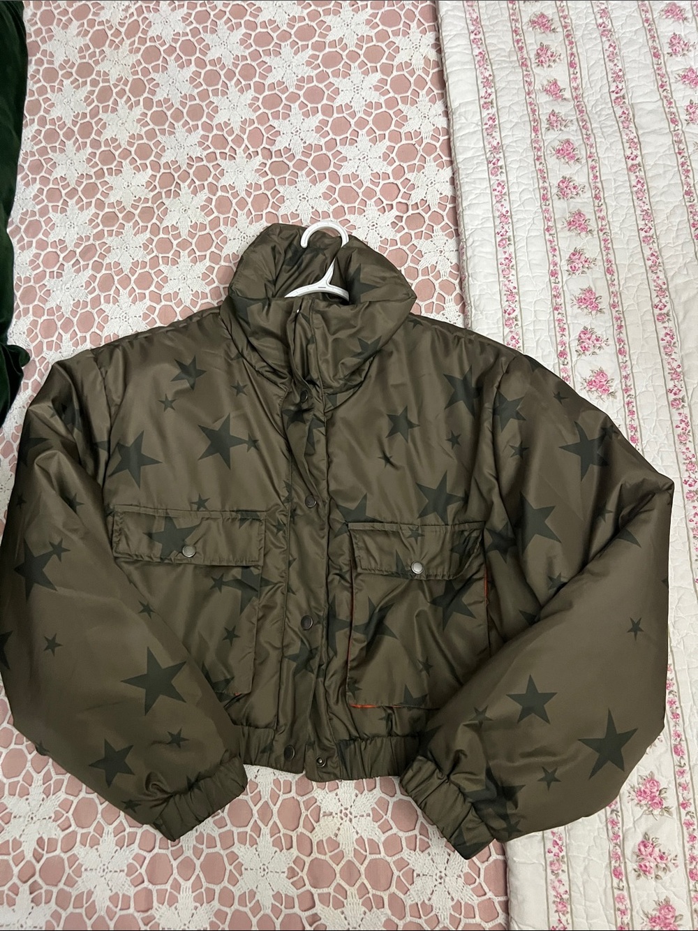 Cato Olive Green Jacket with Orange Interior
